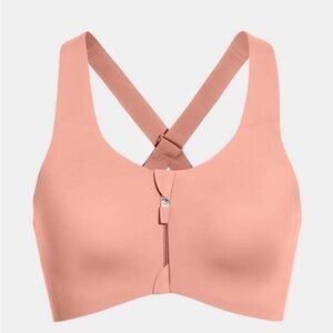 Knix Catalyst Front Zip Sports Bra in Pink Ginger
